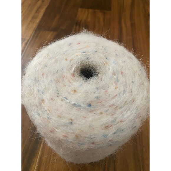 Soft Cone Yarn Mohair Eyelash White Colorful 500g #283 - Picture 3 of 5